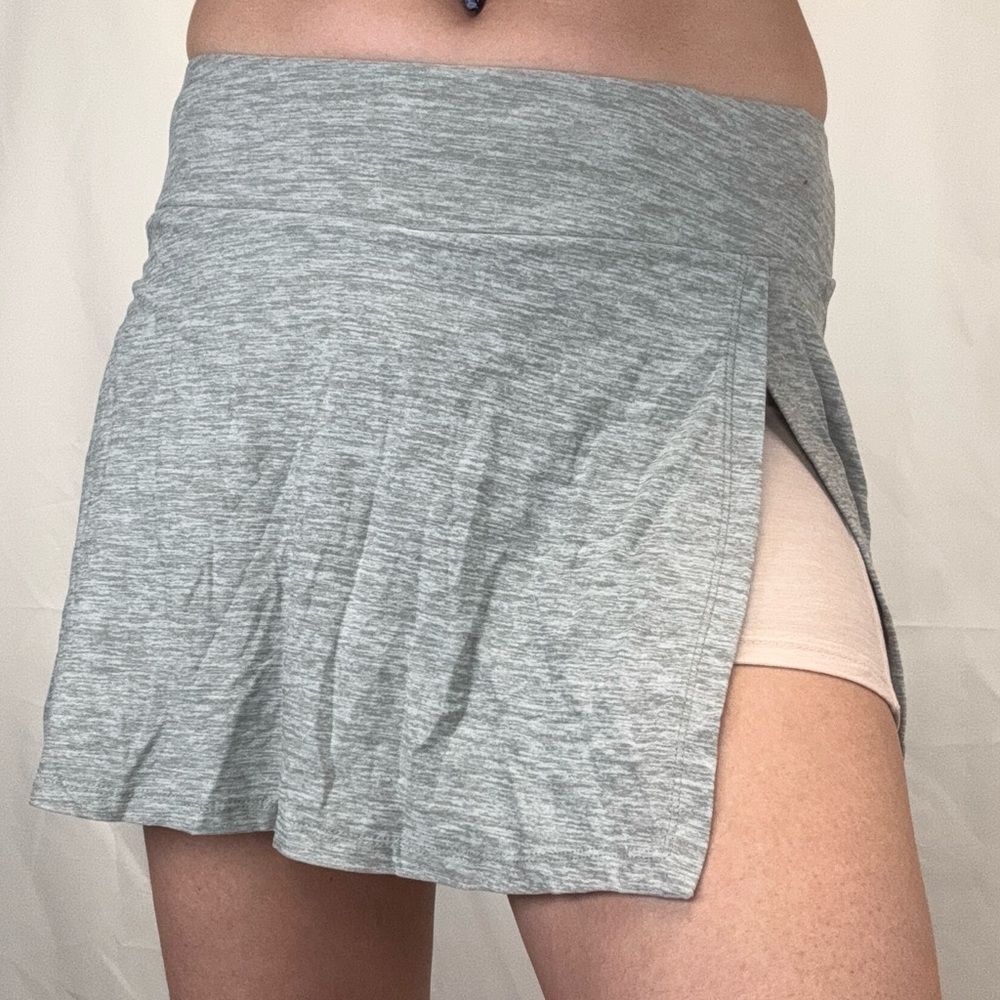 Kyodan Women's Athletic Skort Faux Wrap Pink Grey Medium Side Slit